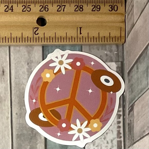 🌀10/$10🌀 70s Hippie Reusable Waterproof Vinyl Sticker Decal - Picture 1 of 1